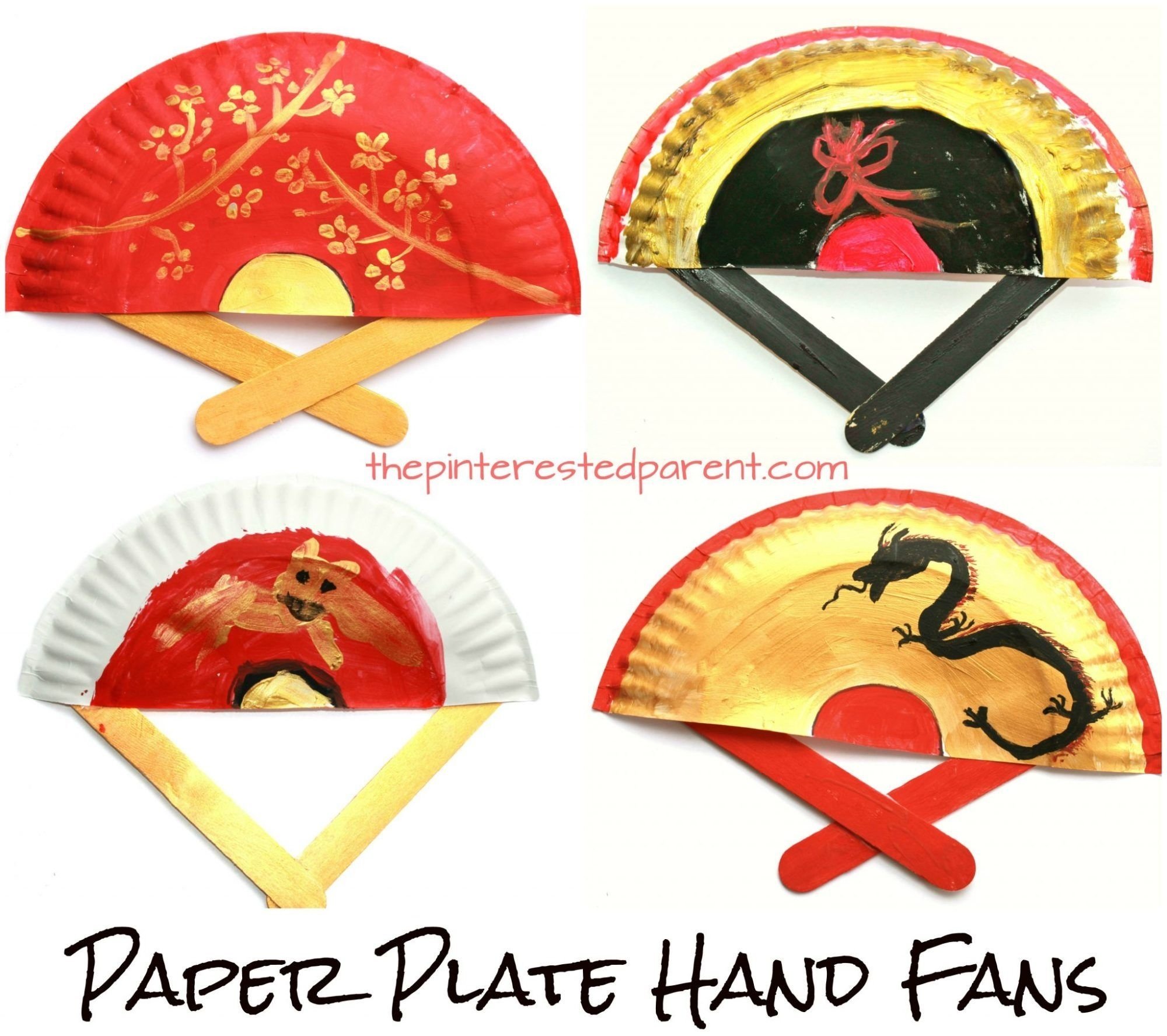 10 Most Recommended Chinese New Year Craft Ideas paper plate hand fans hand fans project ideas and kids s 2022