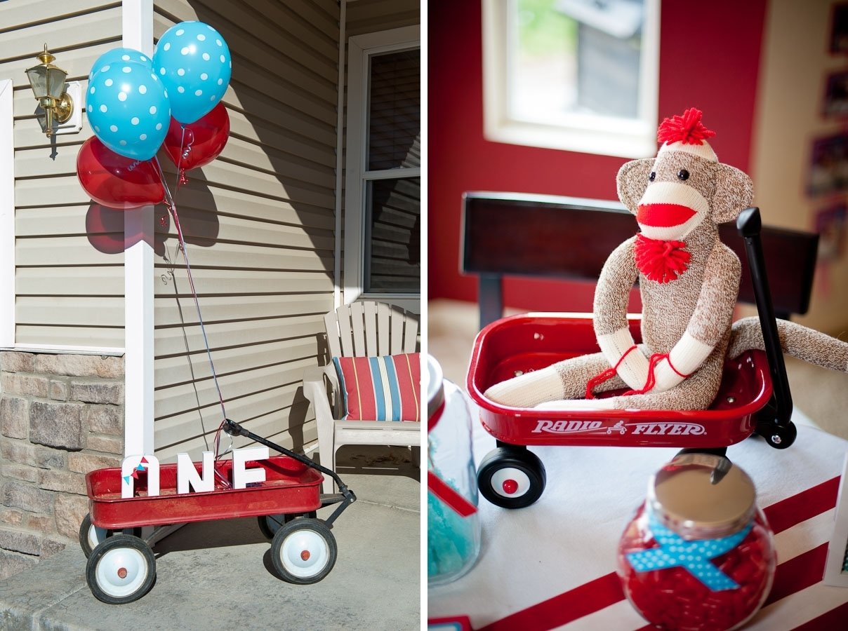 10 Stunning Sock Monkey Birthday Party Ideas party blue red sock monkey 1st birthday life baby baby 2022
