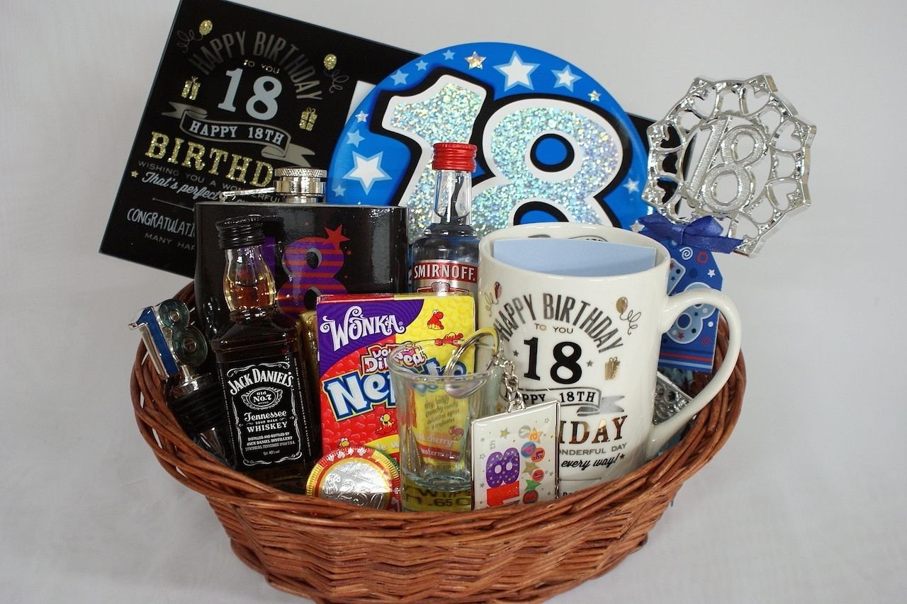 10 Stylish 18Th Birthday Gift Ideas For Boys personalised 18th birthday gift basket for boys birthday 18 2022