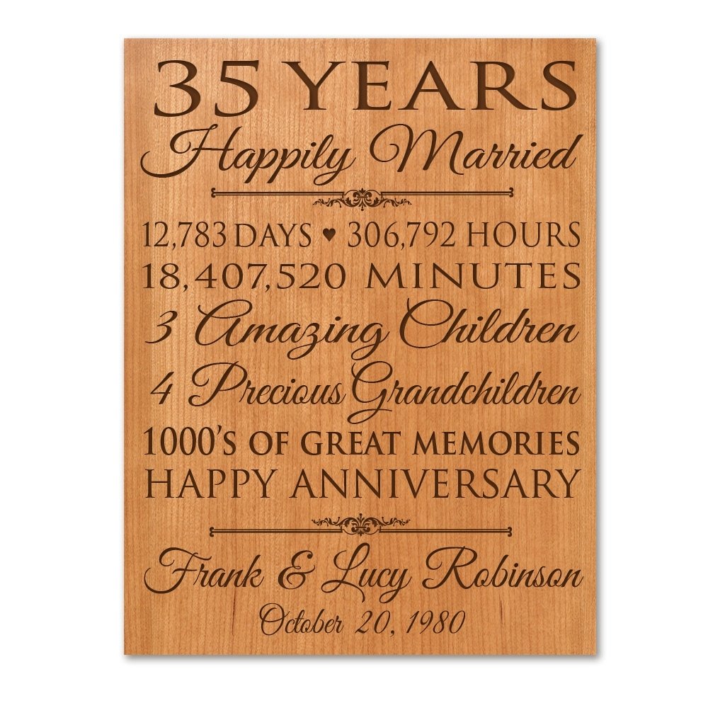 10 Unique 20 Year Anniversary Ideas For Him personalized 35th anniversary gift for him35 year wedding 2023