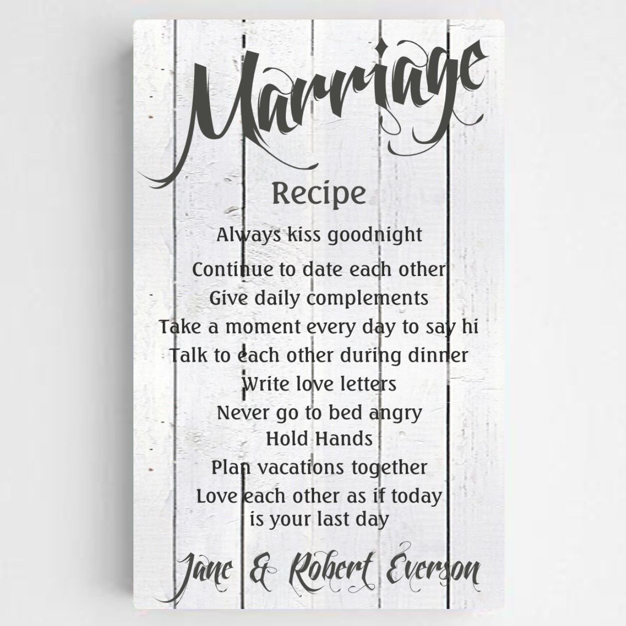 10 Fashionable Wedding Gift Ideas For Second Marriages personalized marriage recipe canvas anniversary gifts 1 2024