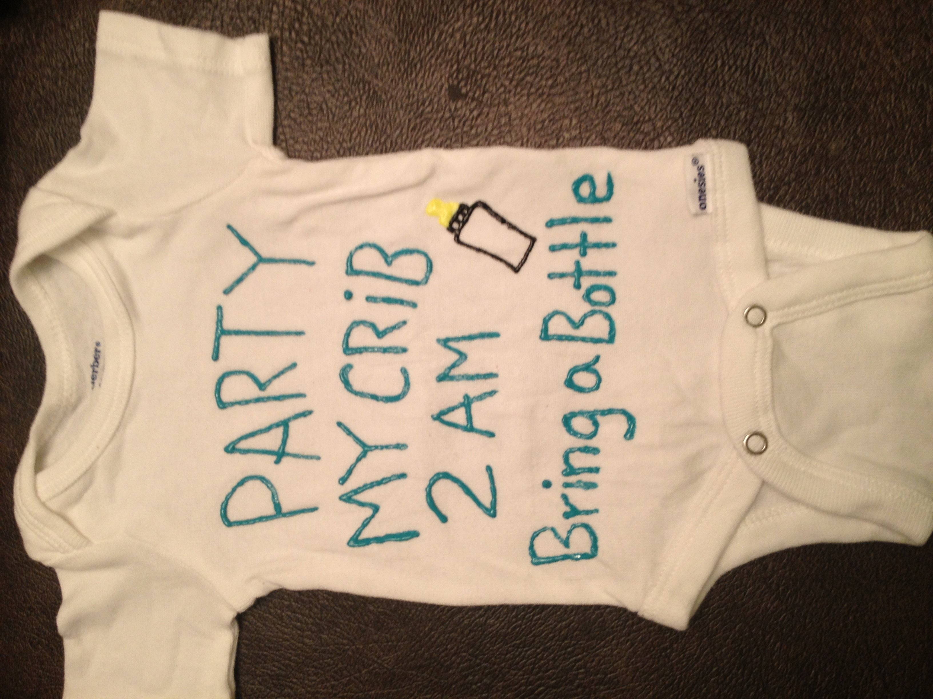 10 Stylish Puffy Paint T Shirt Ideas personalized onesie use puffy paint to create your own baby 2023