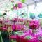 pink and green outdoor wedding decor ideas | wedding colors