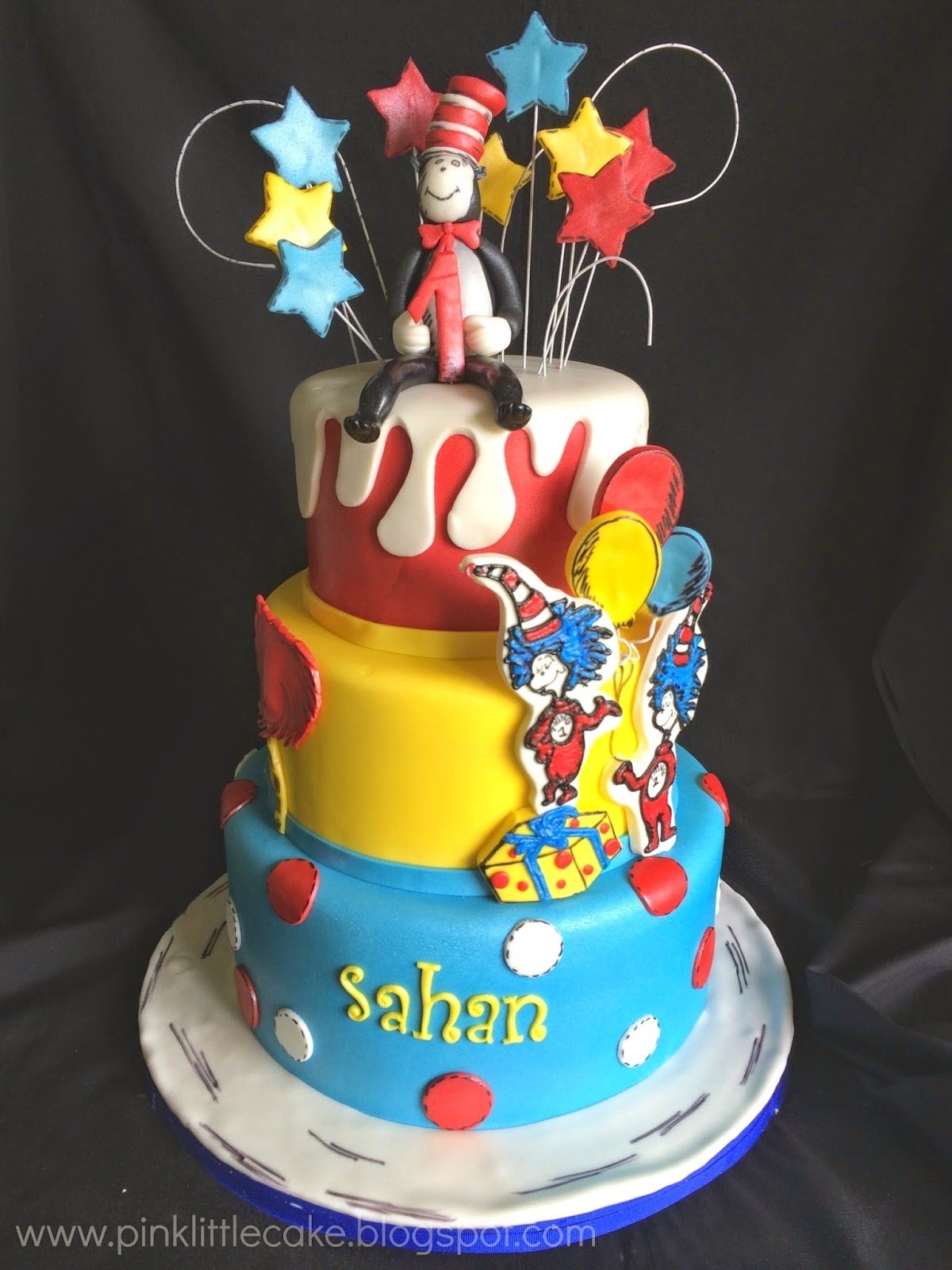 10 Attractive Cat In The Hat Cake Ideas pink little cake dr seuss cat in the hat theme cake 2022