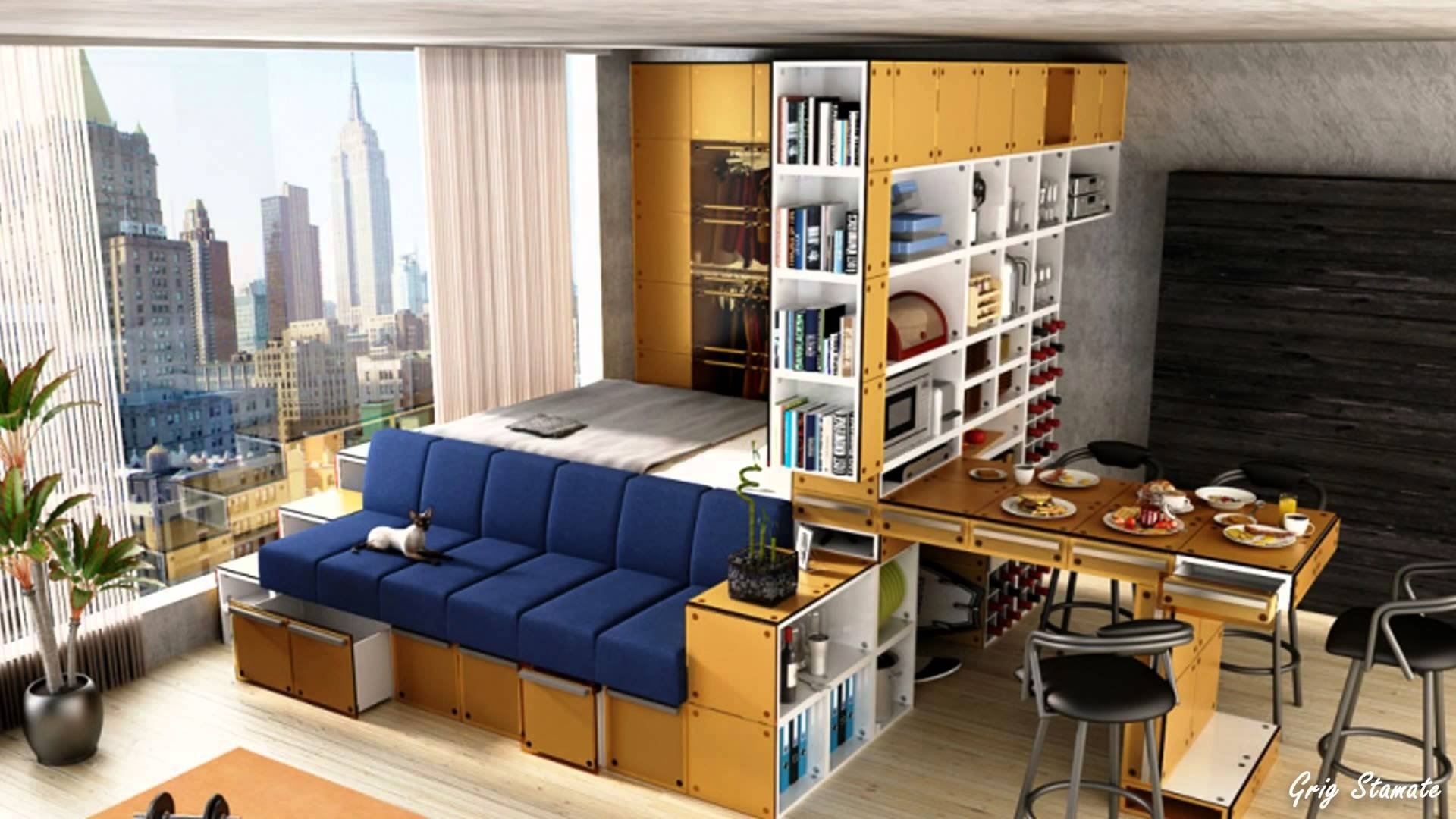 10 Lovely Ideas For A Studio Apartment platform bed small studio apartment ideas youtube 2022