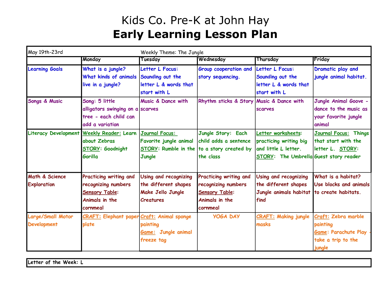 10 Best Lesson Plan Ideas For Preschool preschool lesson plan template copy of pre k at john hay lesson 2022