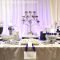 purple and silver wedding candy buffet tables |  glam” wedding