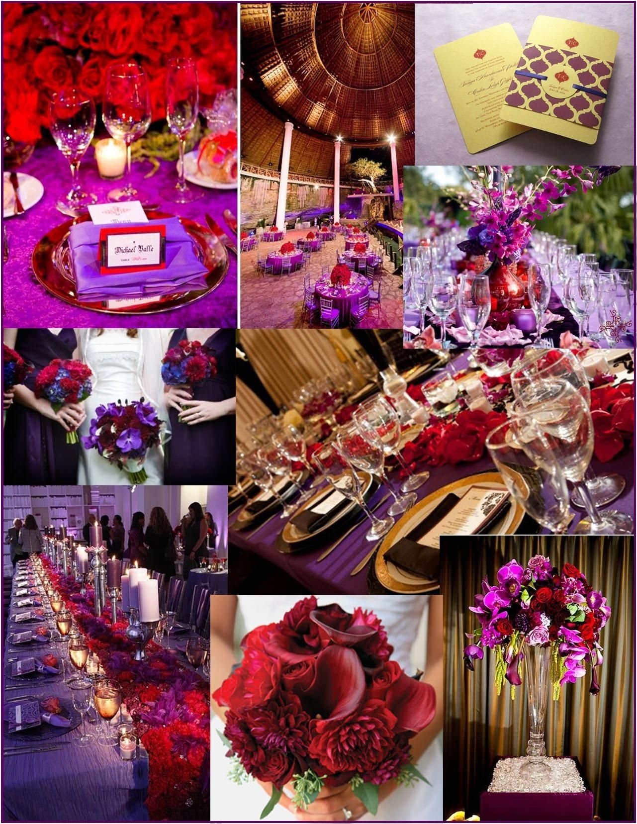 10 Lovely Red And Purple Wedding Ideas purpleredwedding red wedding ideas pretty peacock paperie 1 2022
