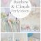 rainbow, clouds &amp; craft / birthday &quot;rainbow clouds birthday party