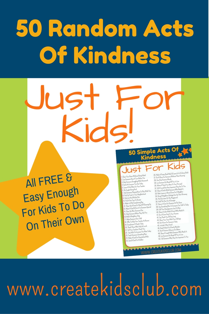 10 Beautiful Community Service Ideas For Kids random acts of kindness for kids create kids club 2022