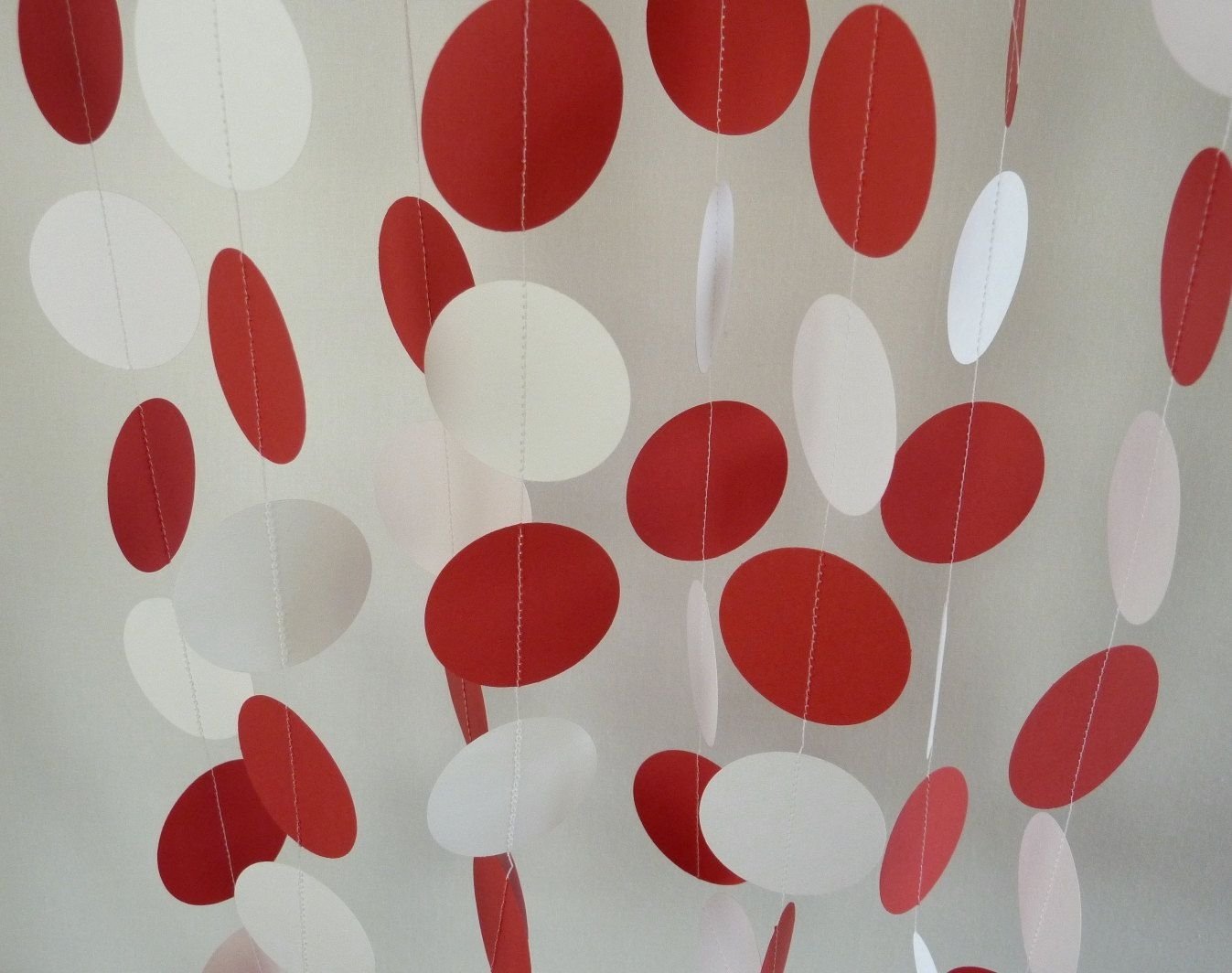 10 Spectacular Red And White Party Ideas red and white paper garland graduation decorations birthday party 2022