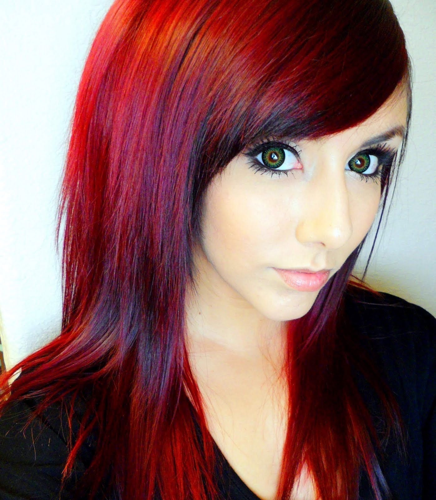 10 Amazing Black And Red Hair Ideas red hair color ideas technicolor my hair color how to get dark 2022