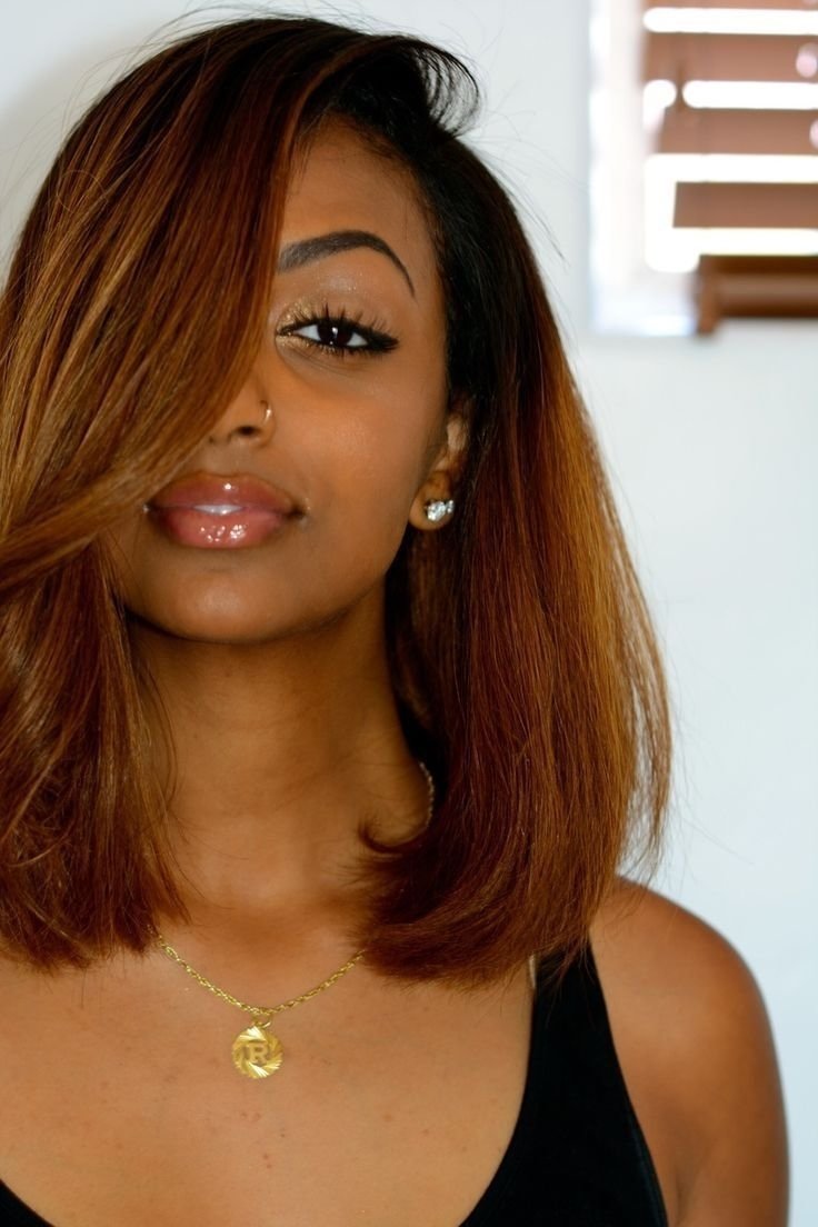 10 Pretty Black Girl Hair Color Ideas red highlights for black women hair 1000 ideas about black women 2022