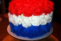 red white and blue rosette cake!!!! | bday | pinterest | blue cakes