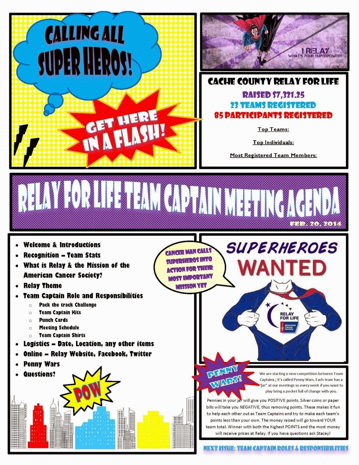 10 Gorgeous Relay For Life Team Name Ideas relay for life superhero theme team captain meeting agenda rfl 2022