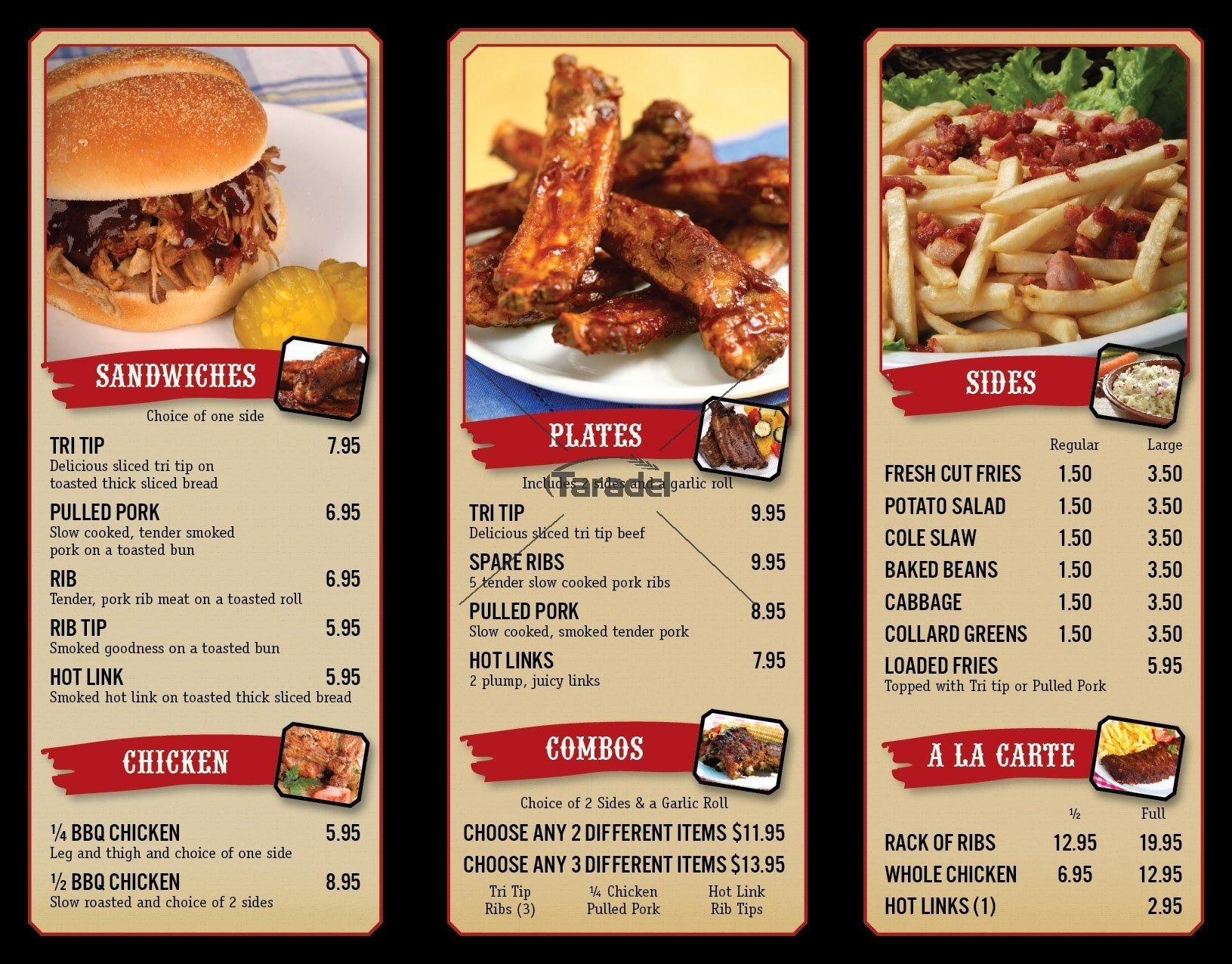 kitchen bar and restaurant menu