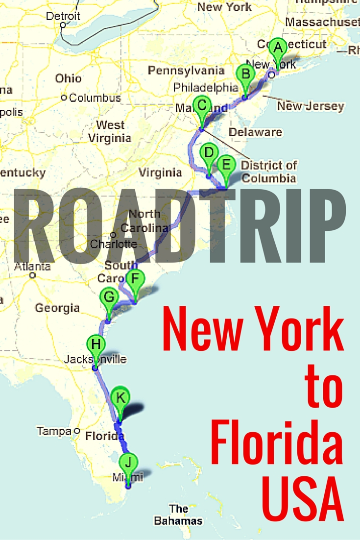 east coast road trip new york to miami