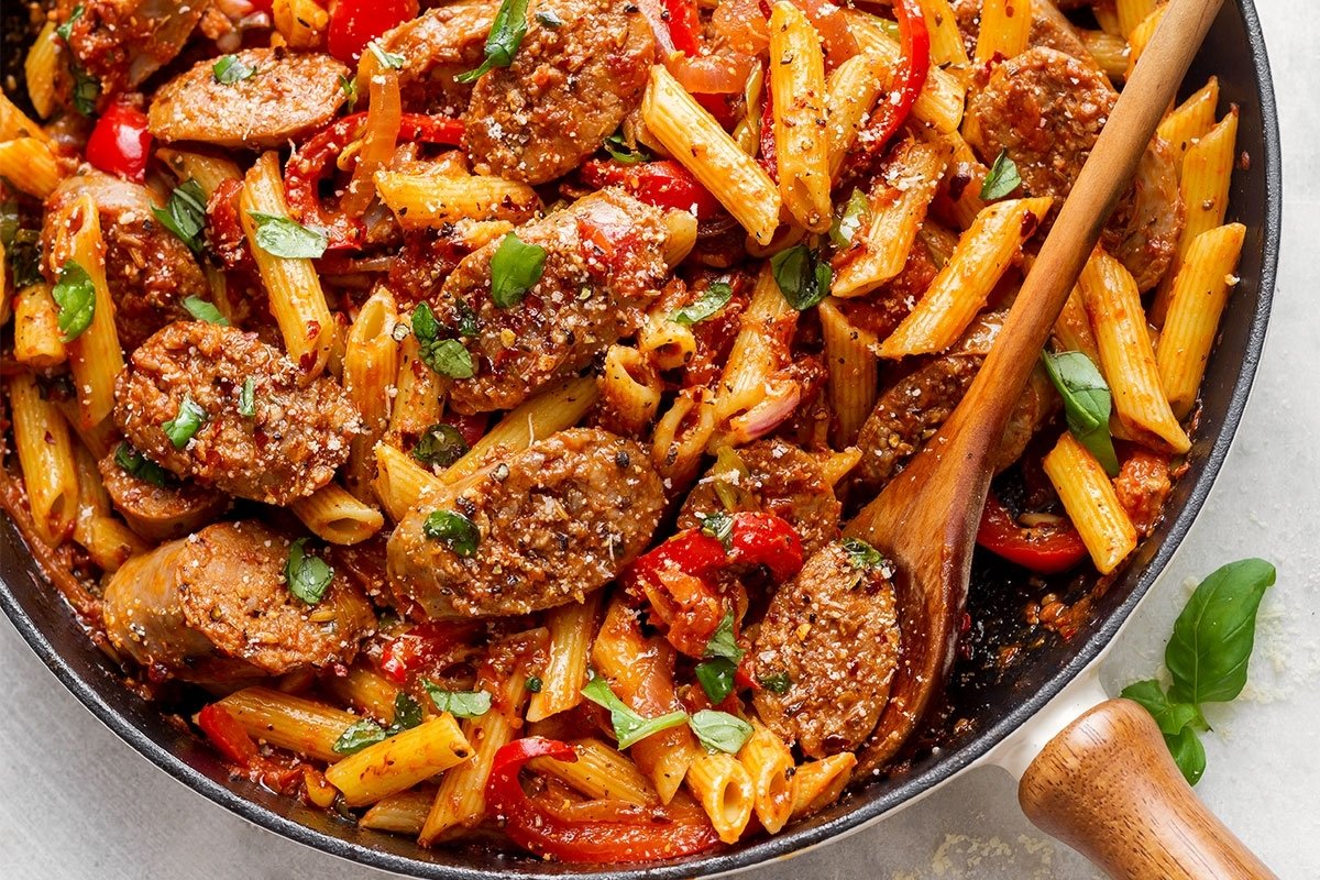10 Elegant Dinner Ideas With Italian Sausage sausage pasta skillet recipe eatwell101 2022