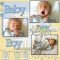 scrapbook layout baby | cubbie was three days early and only weighed