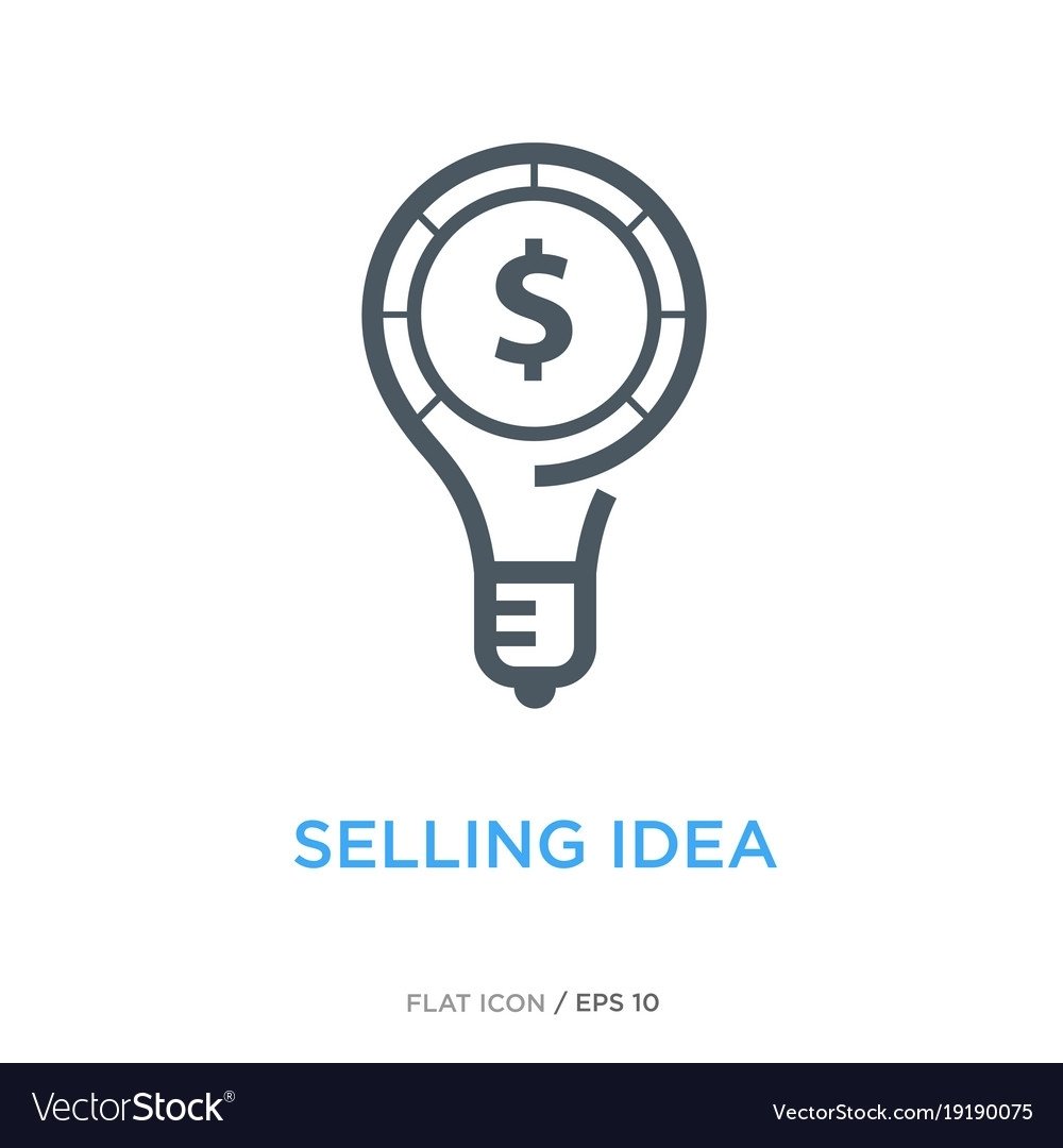 10 Lovable Selling An Idea To A Company selling idea line flat icon royalty free vector image 2022