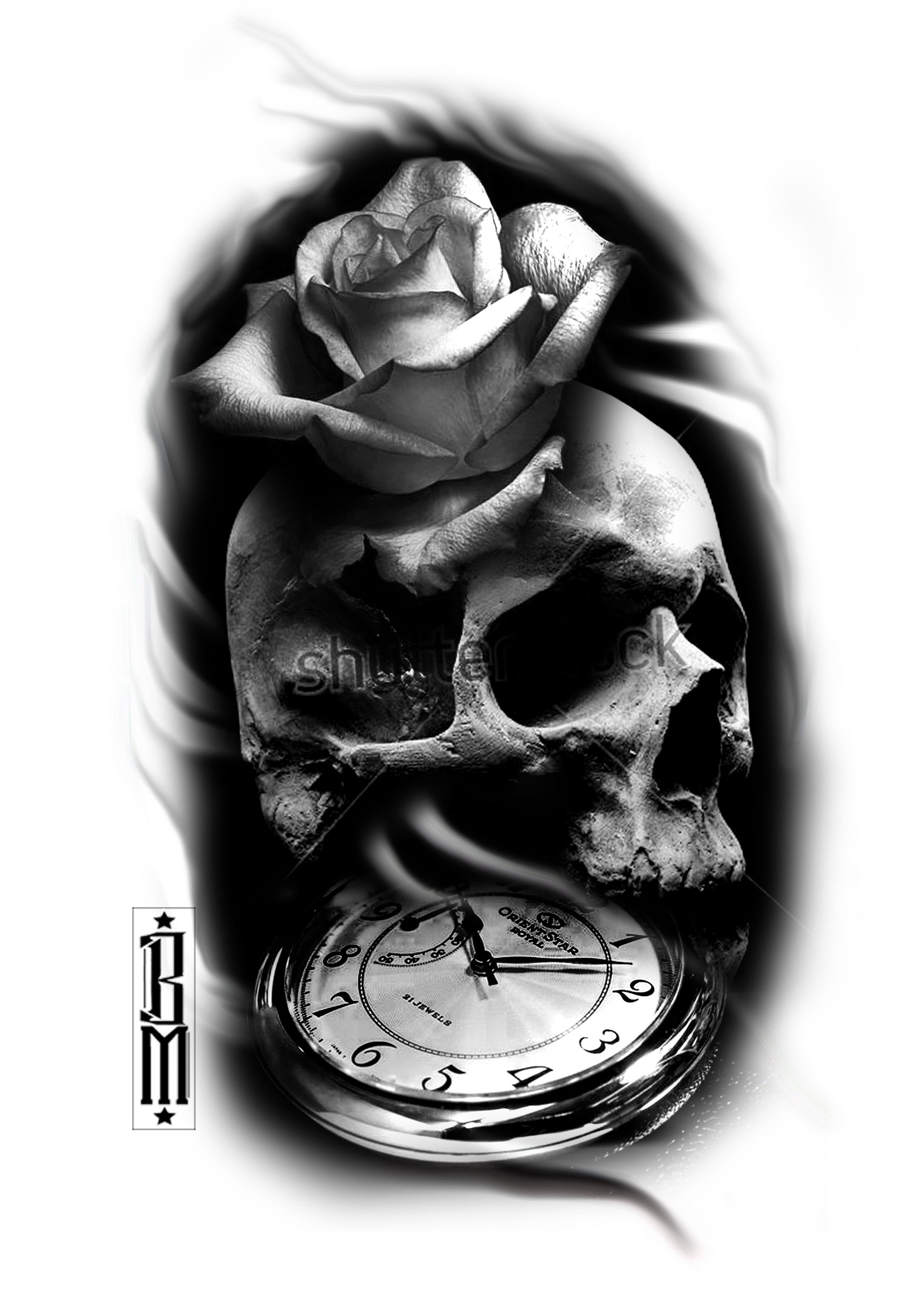 10 Great Black And Gray Tattoo Ideas skull rose clock black and grey tattoo sleeve ideas designs design 1 2022