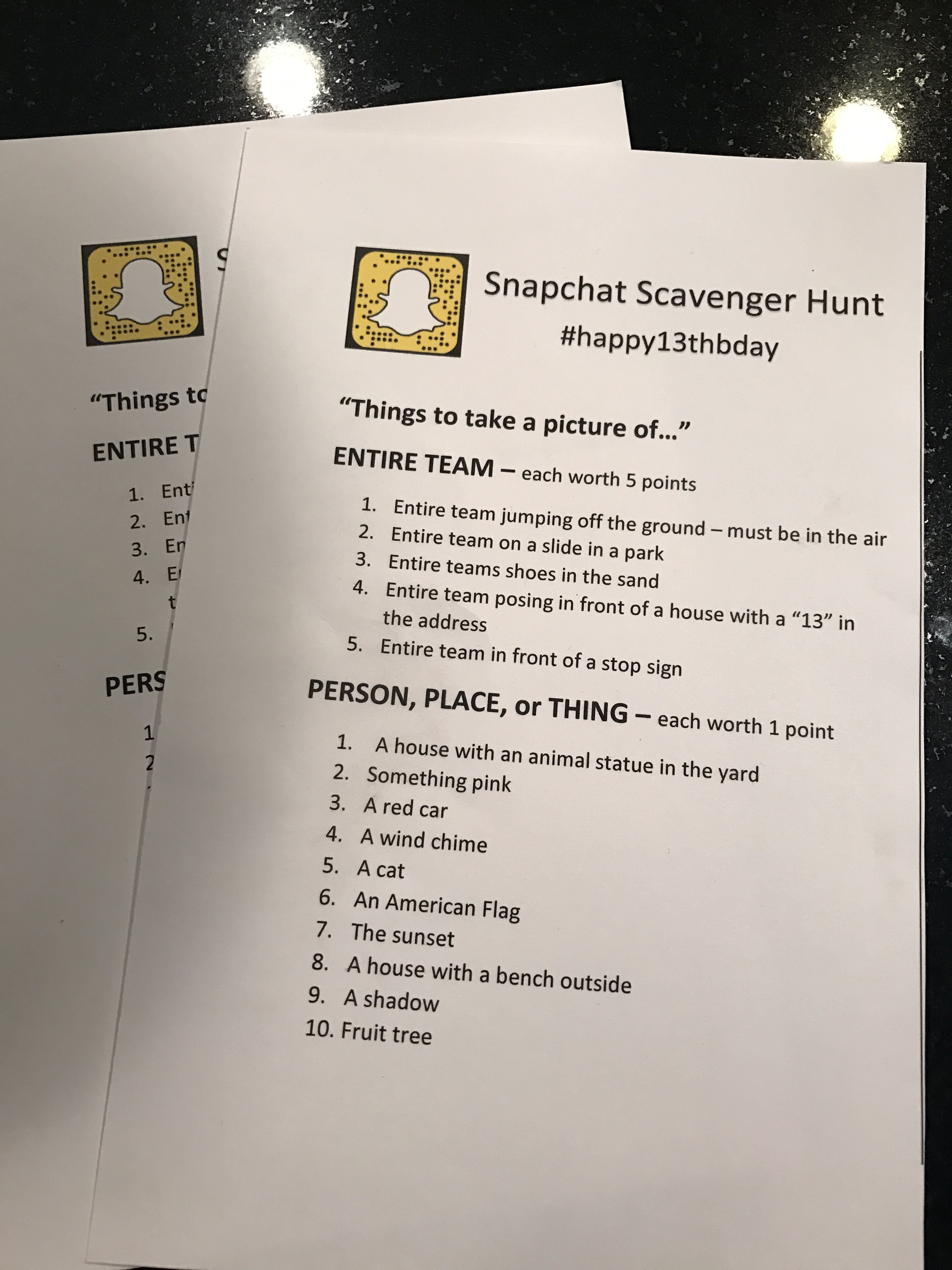 10 Lovable Sweet 16 Party Game Ideas snapchat neighborhood scavenger hunt cierras 13th birthday 1 2022