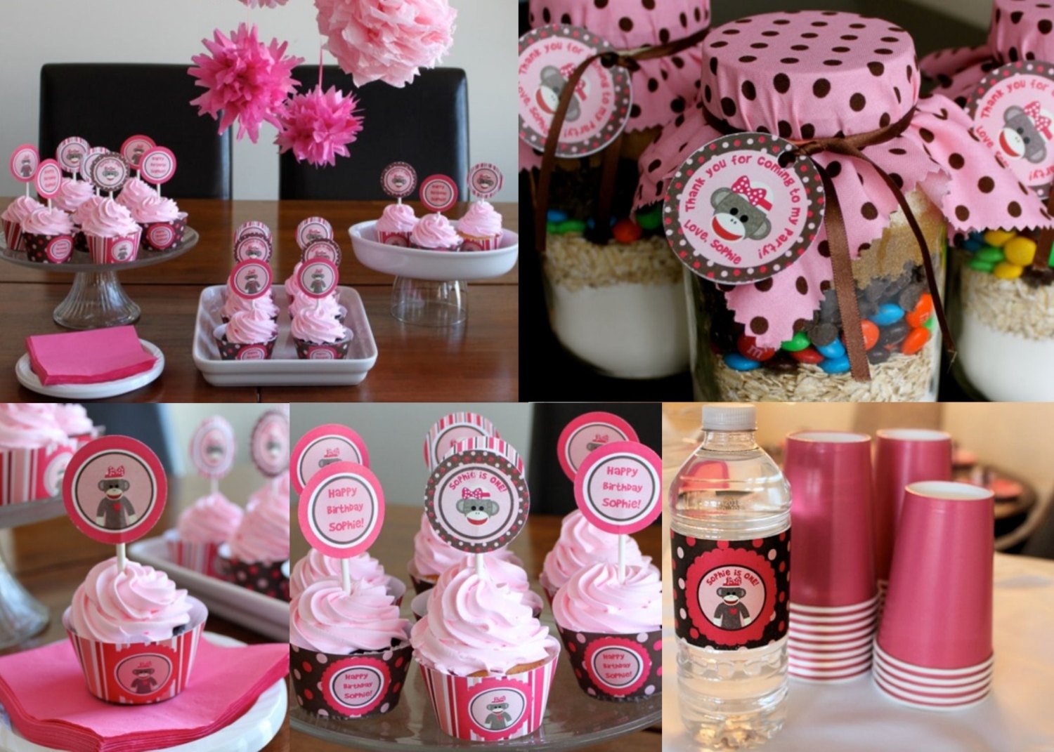 10 Stunning Sock Monkey Birthday Party Ideas sock monkey birthday party ideas girly pink sock monkey 2022