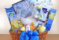 special stork delivery baby boy gift basket | baby shower gift