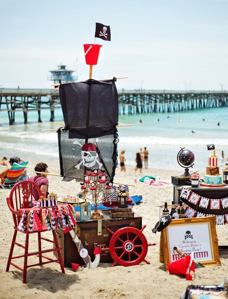 10 Nice Pirate Party Ideas For Kids spectacular pirate party on the beach birthdays 2022