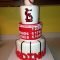 st. louis cardinals cake for a surprise bday!!! | cakes | pinterest