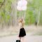 super cute outdoor graduating senior photo with balloons and chalk