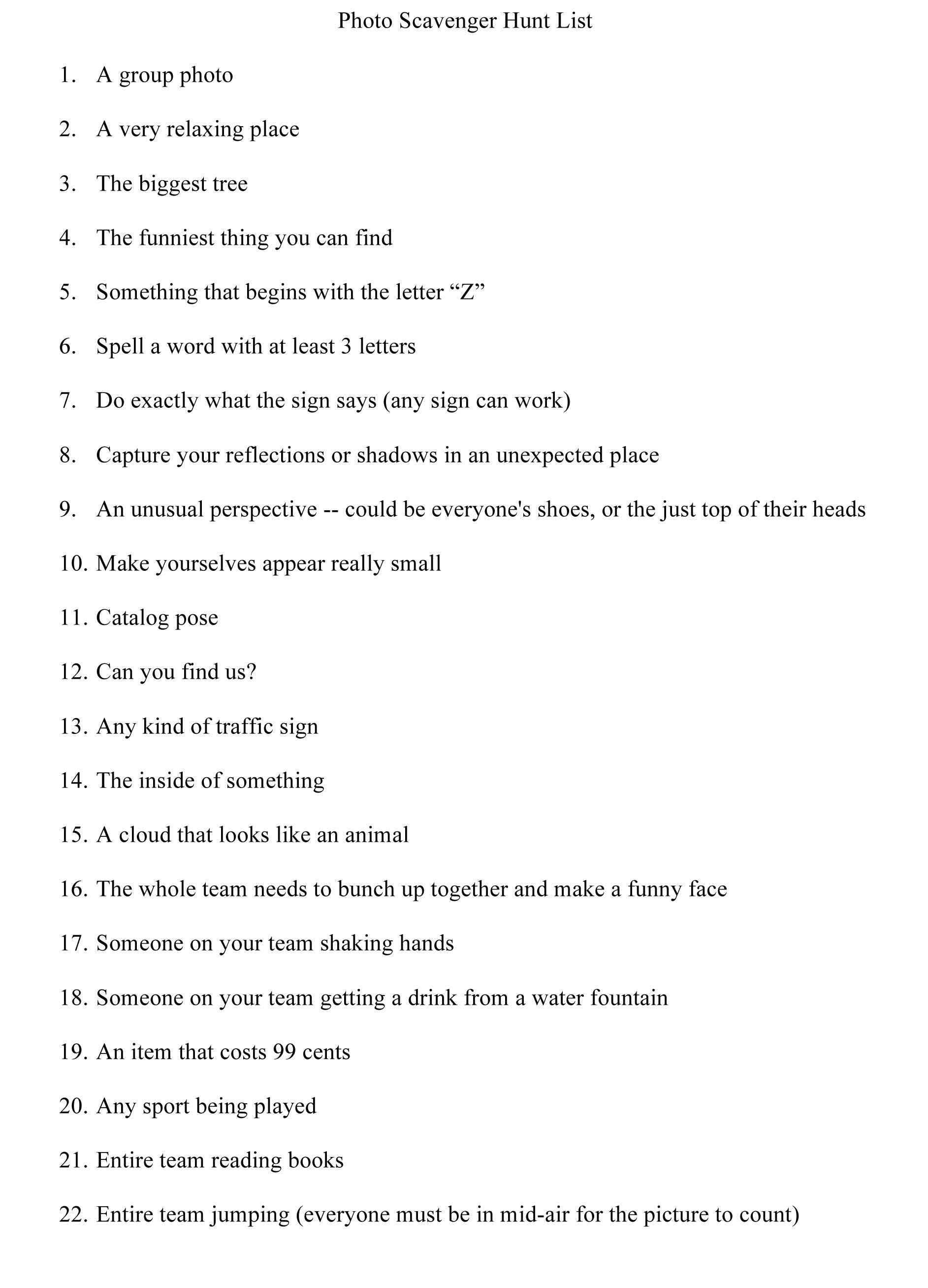 10 Amazing Funny Scavenger Hunt Ideas For Adults tawny leigh group date scavenger hunt scavenger hunt 2022