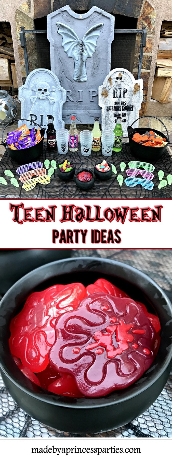 10 Most Recommended Halloween Party Ideas For Teenagers teen halloween party ideas party filled with snacks and glow in the dark goodies made by a princess halloweenparty teenhalloween 2022