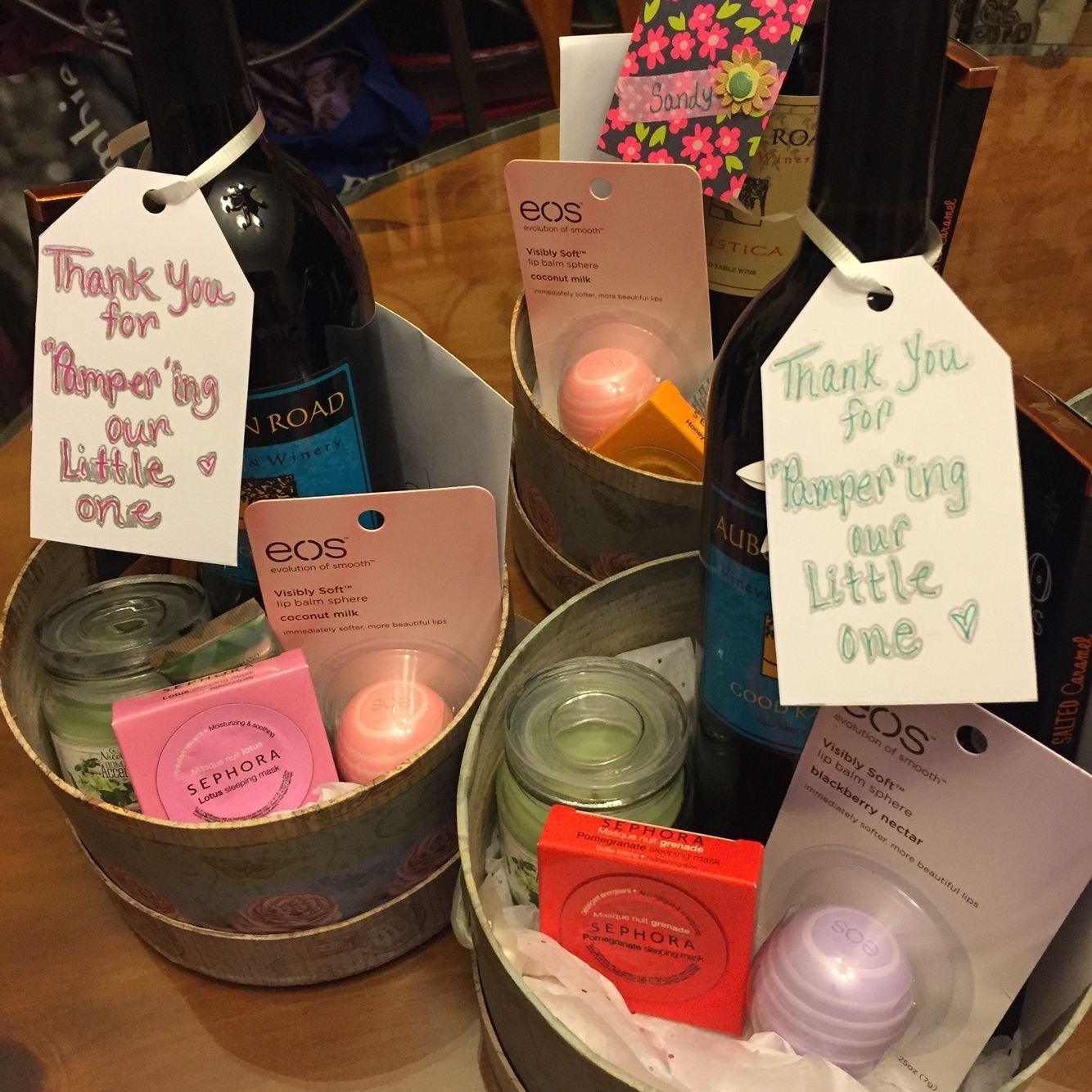 10 Attractive Gift Ideas For Baby Shower Hostess thank you baskets for friends who hosted our baby shower fun 2022