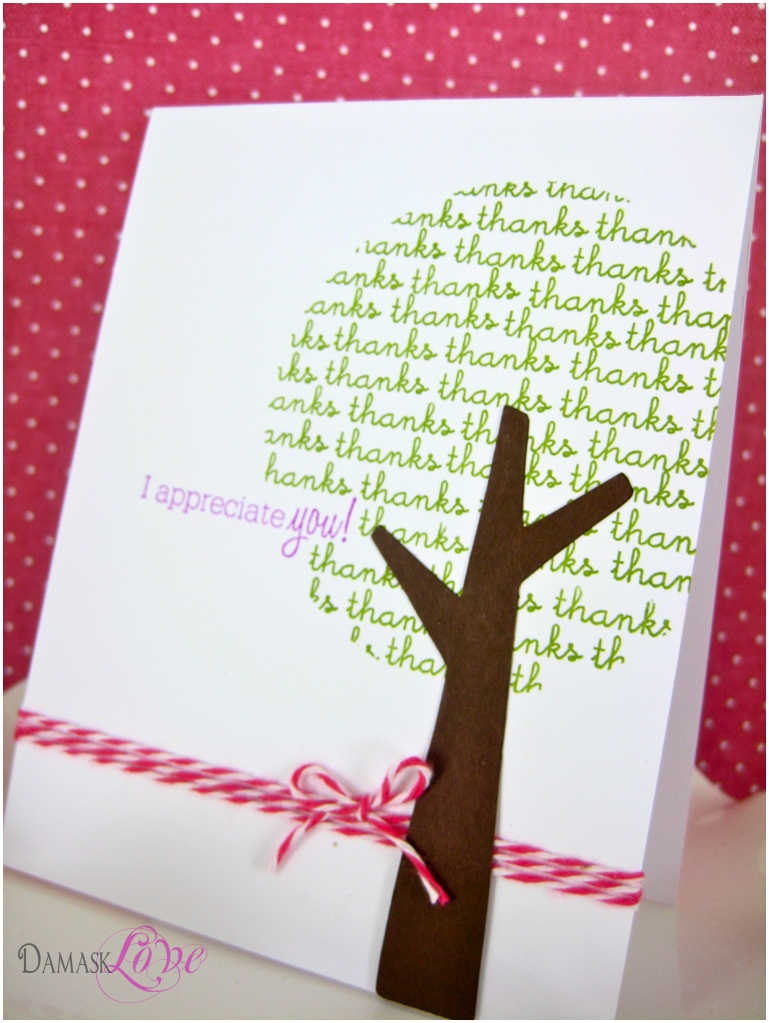 10 Nice Creative Thank You Card Ideas thank you tree card damask love 1 2022