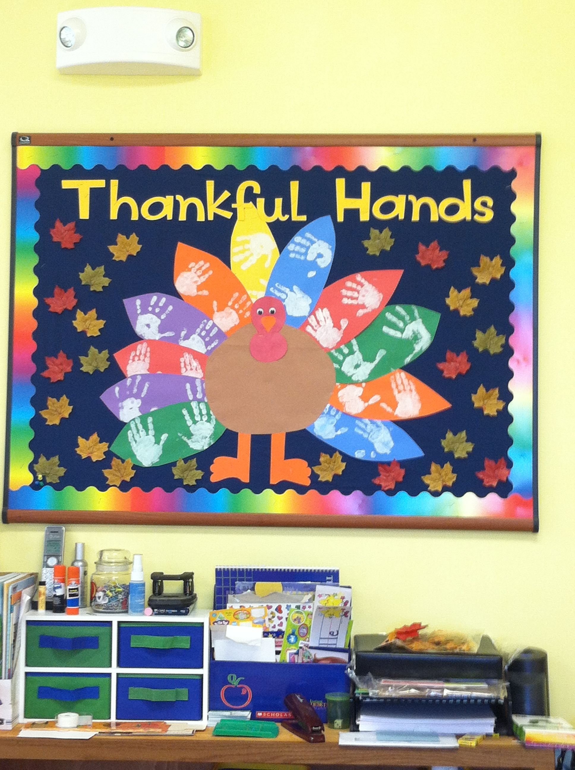 10 Perfect Preschool Thanksgiving Bulletin Board Ideas thanksgiving bulletin board cms thankful notes on tail feathers 1 2023