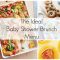 the ideal baby shower brunch menu | baby shower brunch, brunch menu