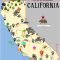 the ultimate road trip map of places to see in california | road