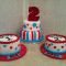 thing 1 thing 2 2nd birthday cake with smash cakes to go with for a