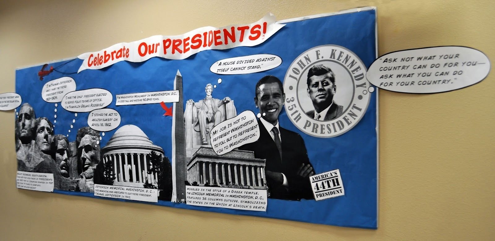 10 Fashionable Presidents Day Bulletin Board Ideas this teacher has used black and white images of mt rushmore the 2022