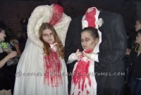 thrift store headless bride and groom couple costume | homemade