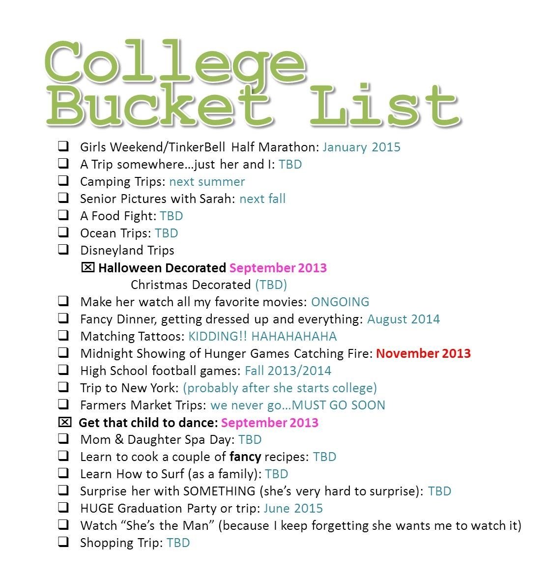 10 Fantastic High School Bucket List Ideas time sworn enemy of bucket lists life of jill 2024