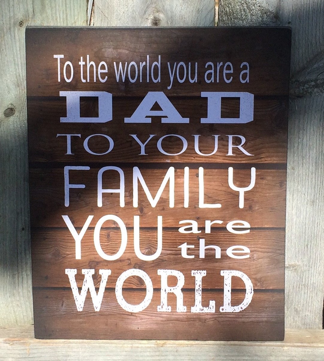 10 Nice Christmas Gift Ideas For Dads to the world dad wood sign canvas wall art banner christmas 2 2022
