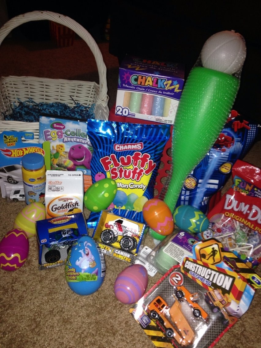 10 Ideal Ideas For Easter Basket Stuffers toddler boy easter basket idea dollar tree hoppy easter 2 2023