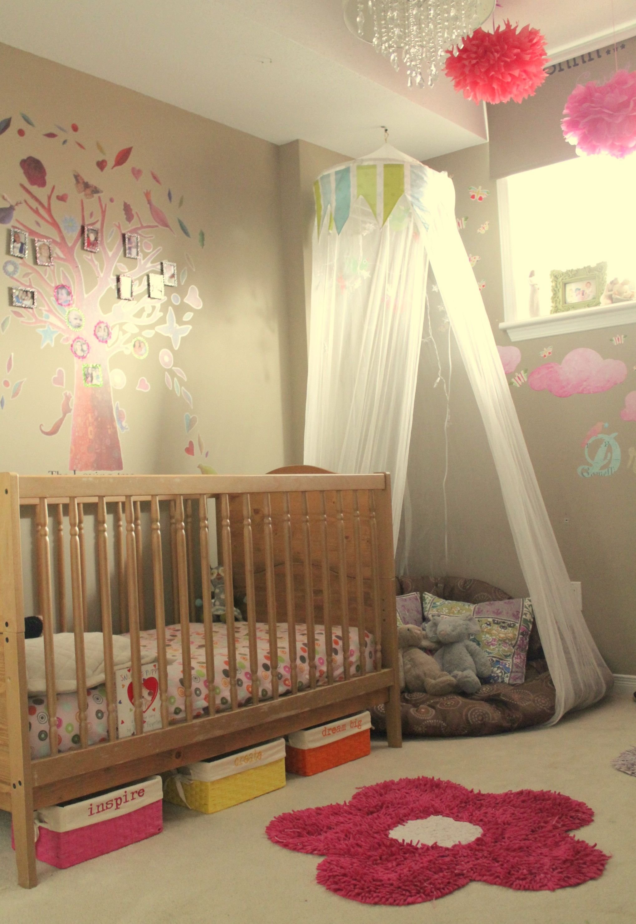 10 Attractive Toddler Room Ideas For Girls toddler girls room i like the corner cushion with netting im gonna 2022