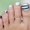 toe nail art design for beginners - youtube