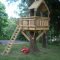 tree fort ladder, gate, roof [finale] | tree houses, tree house