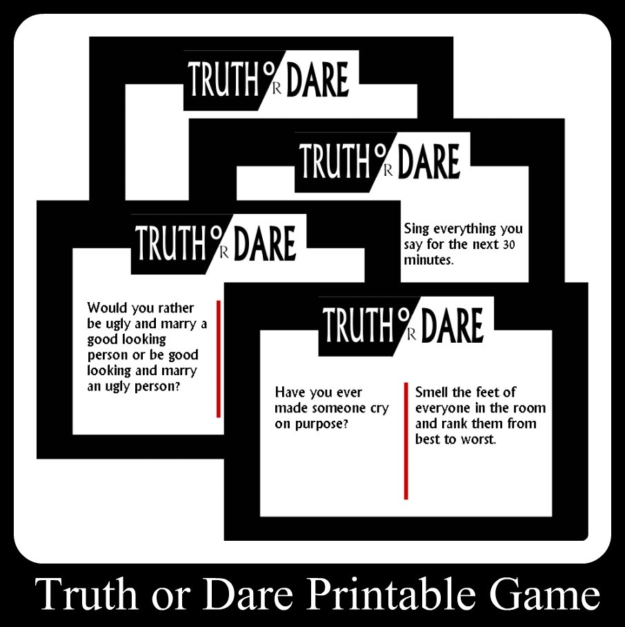10 Stunning Dirty Truth Or Dare Ideas truth or dare printable game cards 2022