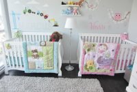twins nursery, boy &amp; girl.i like the double themed room idea