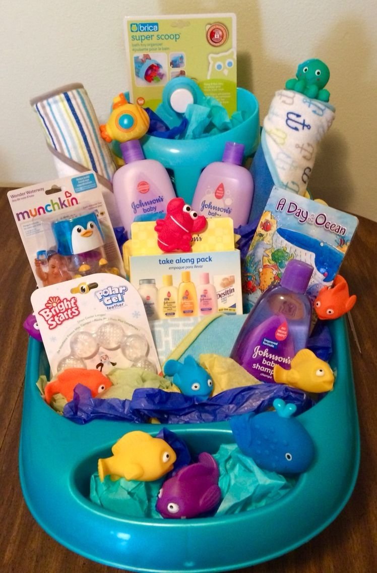 10 Amazing Creative Baby Shower Gift Ideas under the sea bath time gift basket use items from her baby 2022